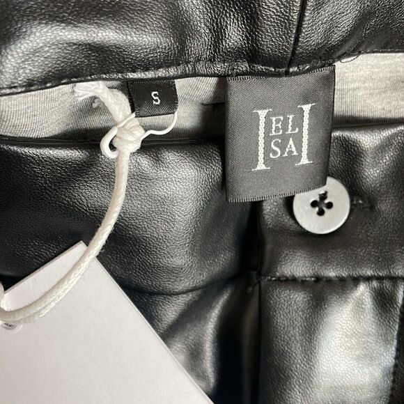 NWT Helsa Waterbased Faux Leather Cargo Pant in Black - Picture 13 of 13